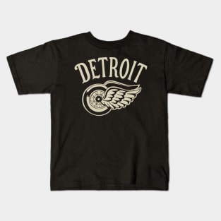 Vintage Detroit Red Wings Kids T-Shirt